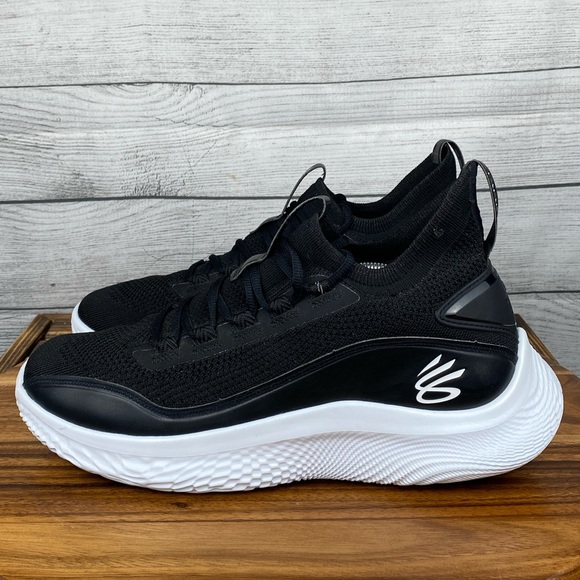 Under Armour Other - Under Armour Curry Flow 8 Black White Sneaker 3023085-002 Mens Shoe Size 12.5